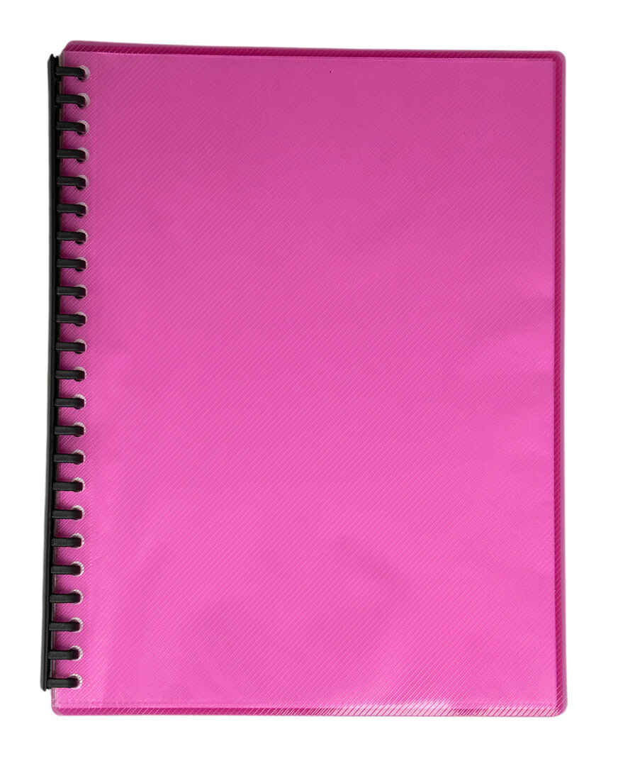 GNS Display Book - A4 Refillable Gloss Pink: 20 Page (Single)