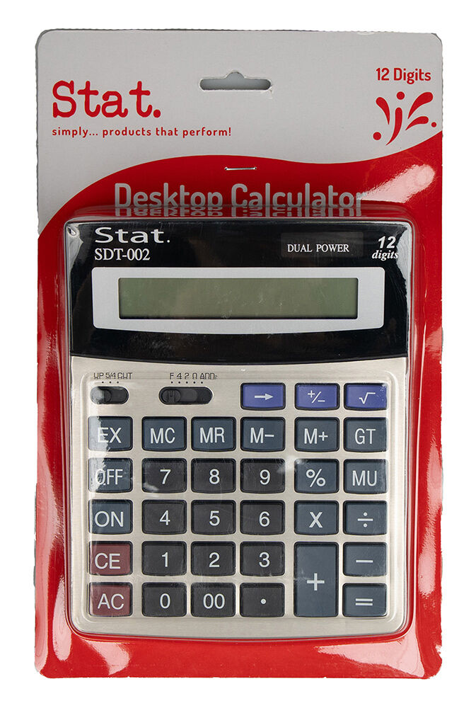 Stat Calculator - 12 Digit SDT002: Medium Dual Power