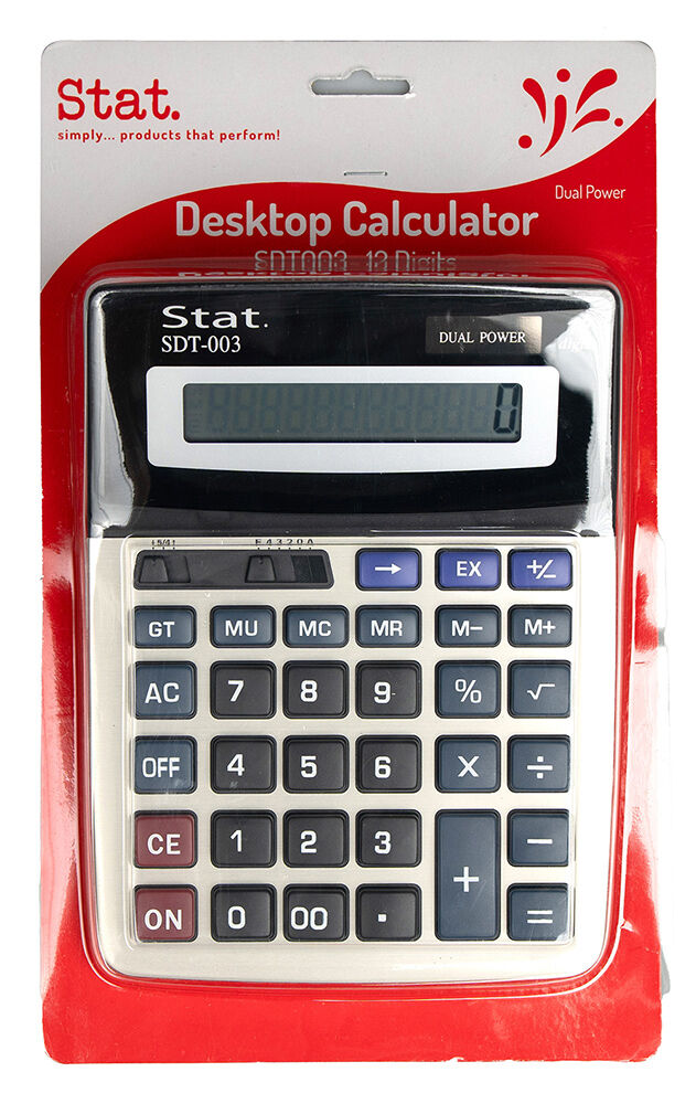 Stat Calculator - 12-Digit SDT003: Large Dual Power