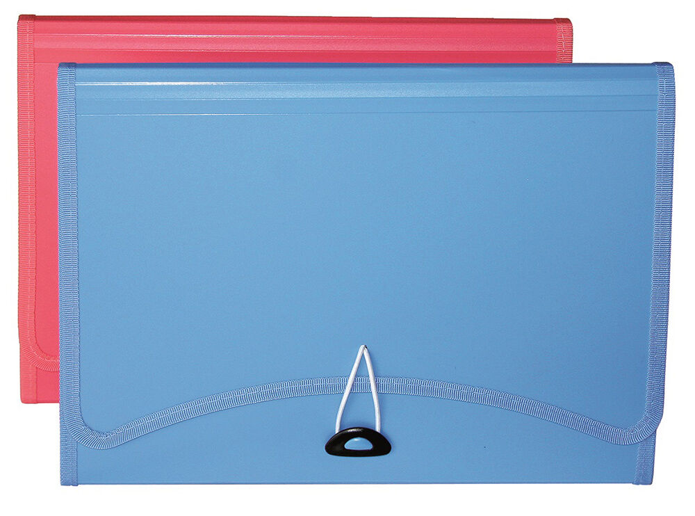 Stat Expanding File - (13-Pockets + 1) Expanding Side Pocket: Pink or Blue
