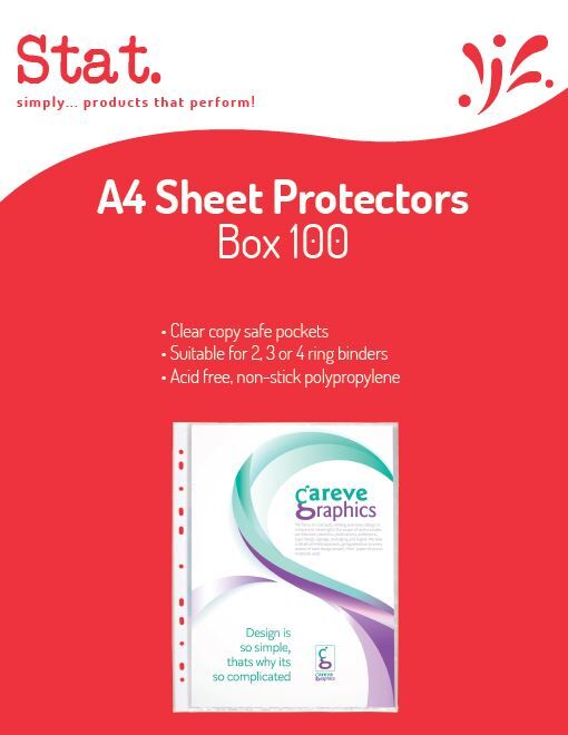 Stat Sheet Protectors - A4 35 Micron (Box of 100)