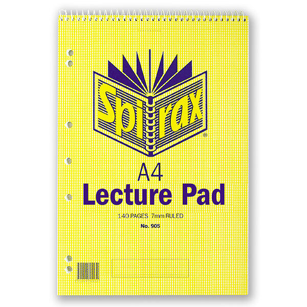 Spirax Lecture Pad 905 - A4 70 Leaf: Top Opening (Single)