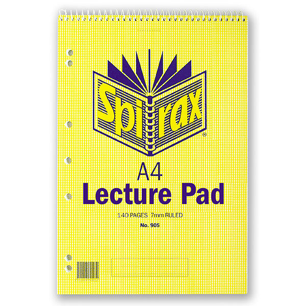 Spirax Lecture Pad 905 - A4 70 Leaf: Top Opening (Pack of 10)