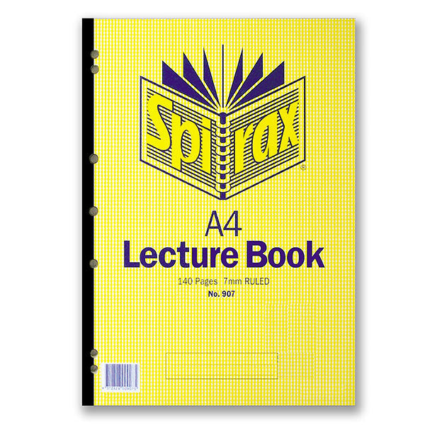 Spirax Lecture Pad 907 - A4 70 Leaf: Side Opening (Pack of 10)