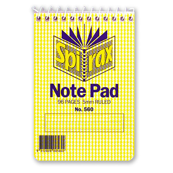 Spirax Notebook 560 - A10 (112x76): Top Opening (Single)