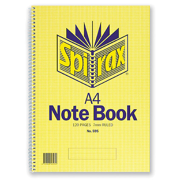 Spirax Notebook 595 - A4 Side Opening: 120 Pages (Pack of 10)
