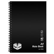 Spirax Notebook - P595A Propylene A4 Side Opening: 240 Pages - Black (Pack of 5)