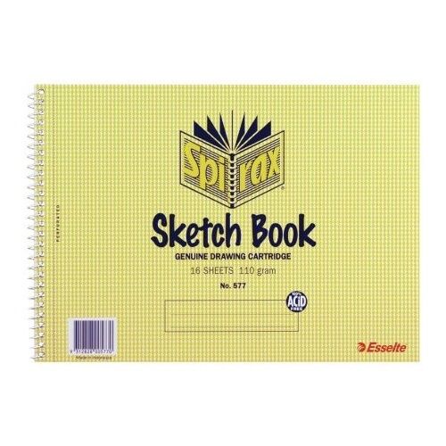 Spirax Sketch Book 577 - 177x245mm: 32 Pages (Single)