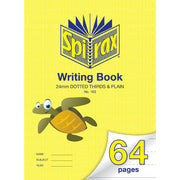 Spirax Writing Book 160 (335x240mm) - 24mm Dotted Thirds: 64 Pages (Pack of 10)
