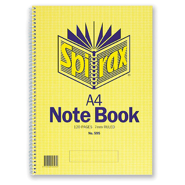 Spirax Notebook 595 - A4 Side Opening: 120 Pages (Single)