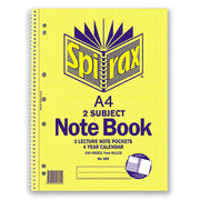 Spirax Notebook 605 - 2 Subject (A4) Side Opening (Single)