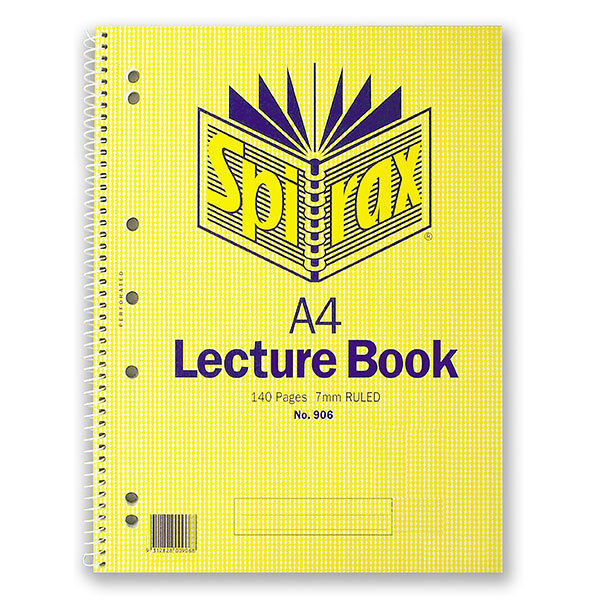 Spirax Lecture Pad 906 - A4 70 Leaf: Side Opening (Single)