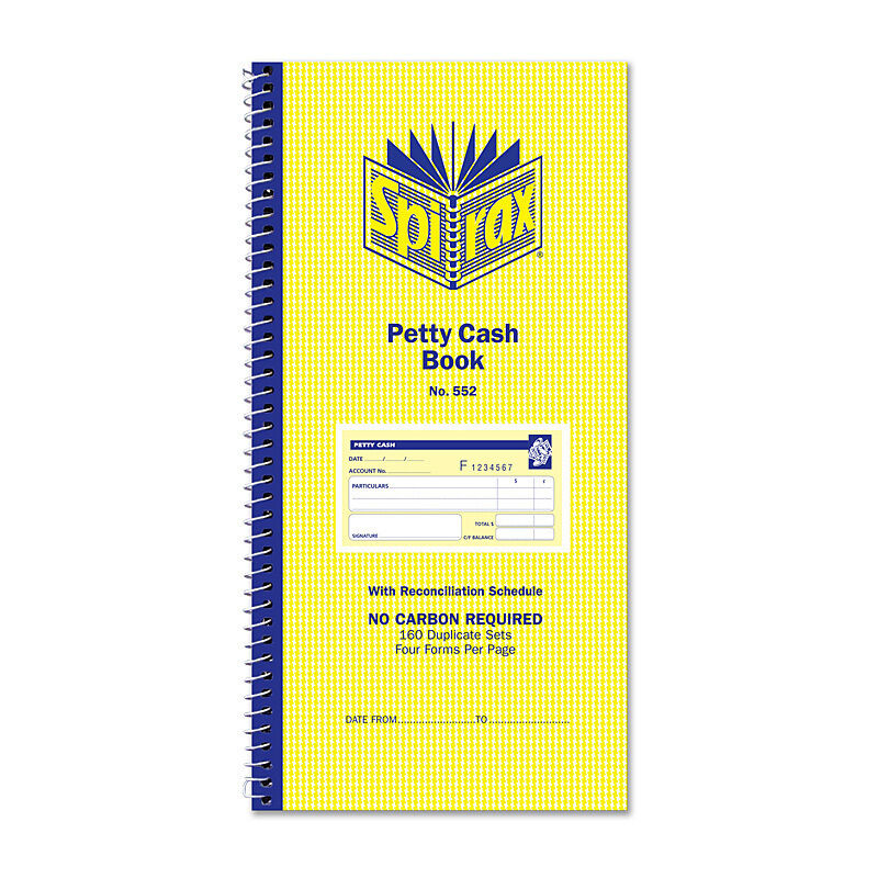 Spirax 552 Petty Cash Book 279X144mm - Pack of 10