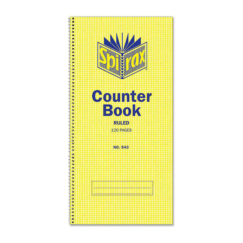 Spirax 543 Counter Book FntRule 297X135 120Pg - Pack of 10
