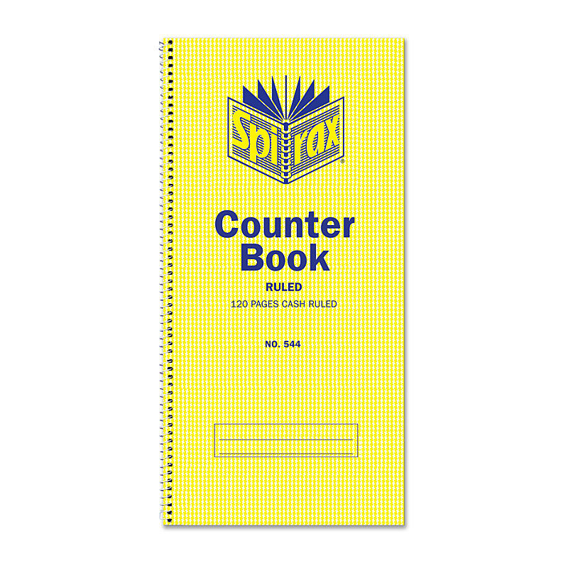 Spirax 544 Counter Book Cash Rule 297x135mm 120 Page - Pack of 10
