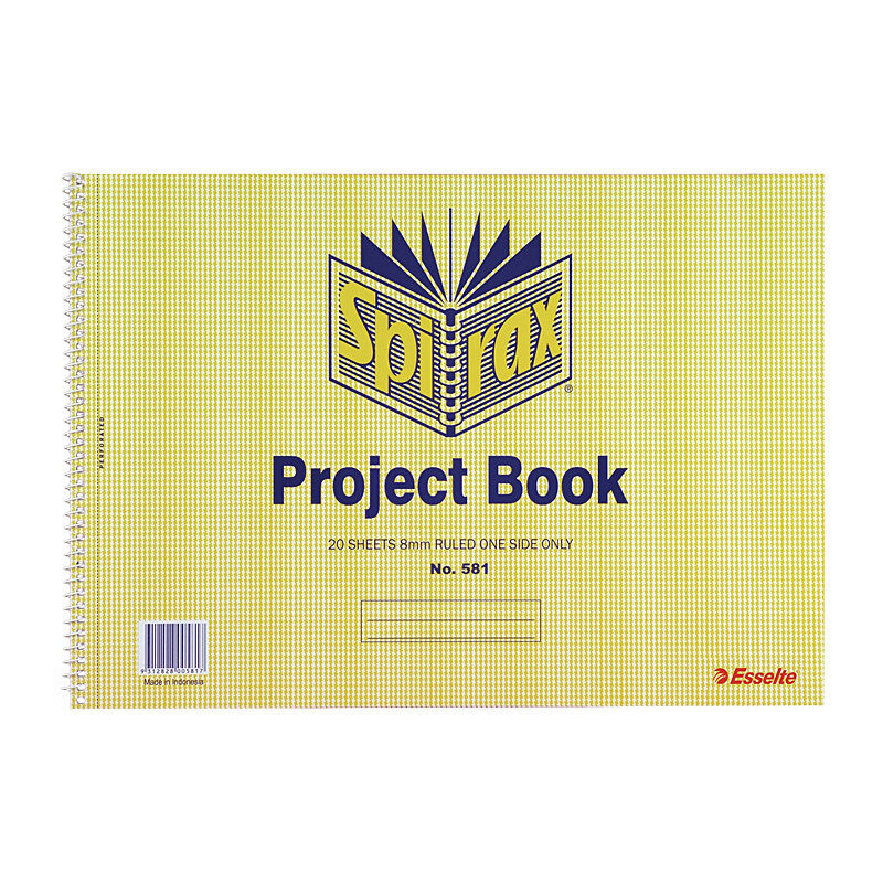 Spirax 581 Project Book 252x360mm 20 Leaf / 40 Page - Pack of 10
