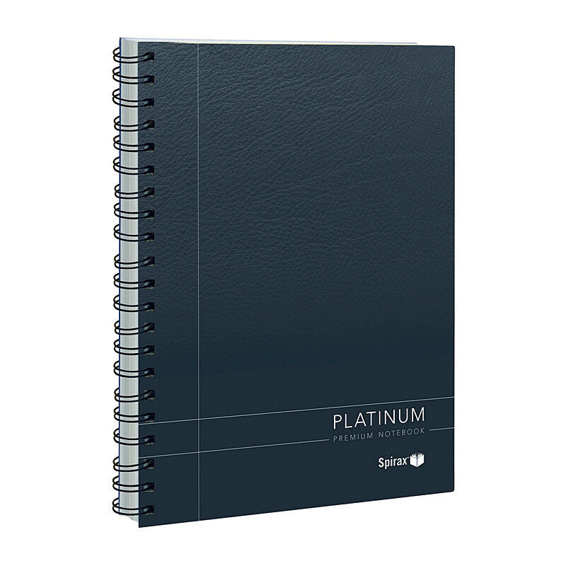Spirax 401 Platinum Notebook A5 200 Pg Black Pack of 5