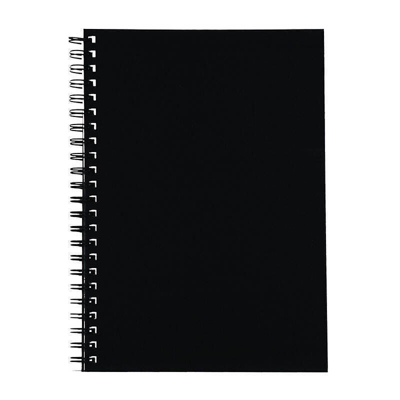 Spirax 512 Hard Cover Book A4 200 Page Black - Pack of 5
