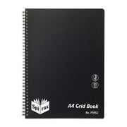 Spirax P595G Polypropylene Grid Book A4 200 Pages Black S/O - Pack of 5