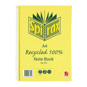 Spirax 811 Recycled Notebook A4 240 Pg Pack of 5
