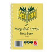 Spirax 812 Recycled Notebook A5 120 Pg Pack of 5