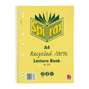 Spirax 814 Recycled Lecture Book A4 140 Page - Pack of 5