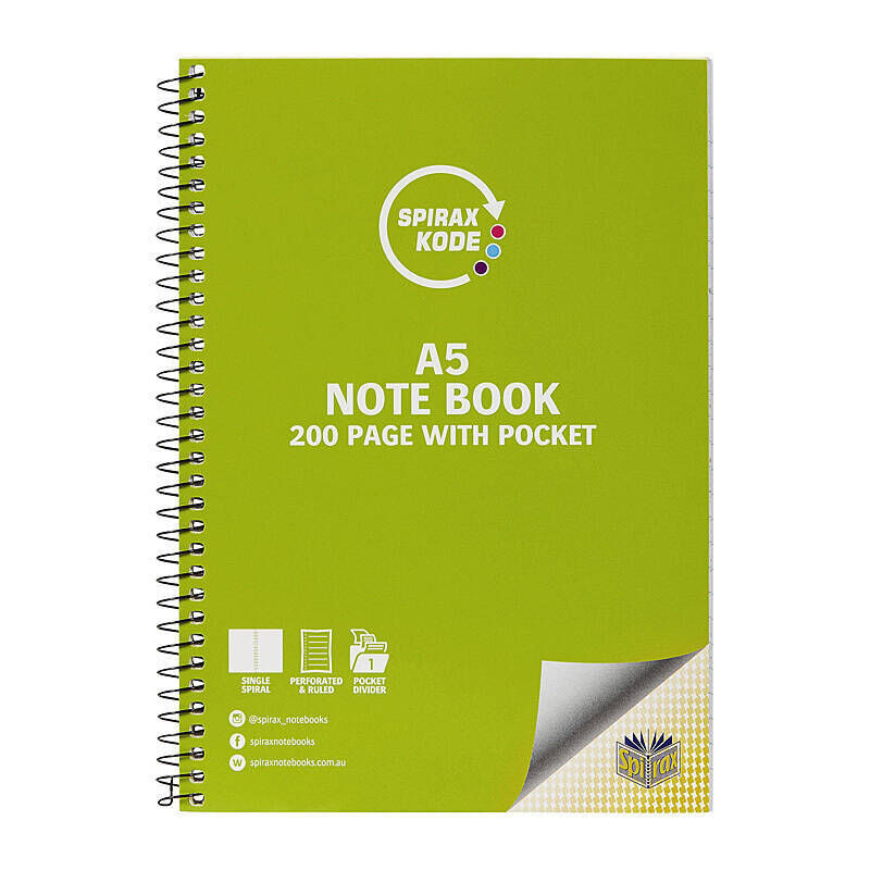 Spirax Kode 963 A5 Notebook A5 200Pg Pack of 5
