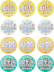 Holographic Foil Giltz Medal (40mm) - Sports & Event Stickers