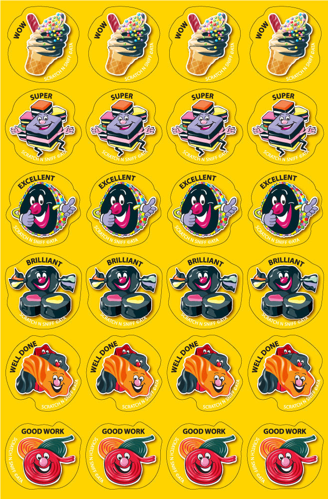 Liquorice Shaped ScentSations Stickers