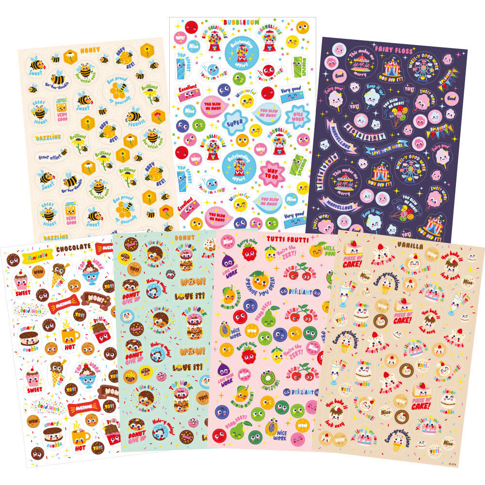 ScentSations "Scratch & Sniff" Merit Stickers Variety Pack - Food (Pack of 700)