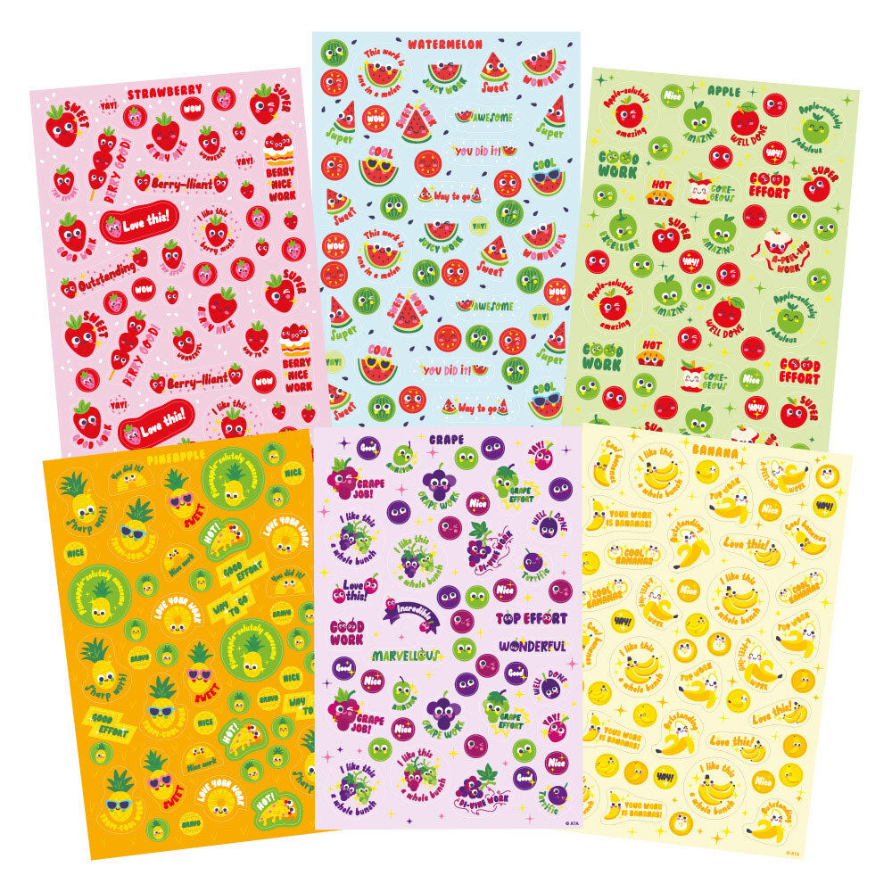 ScentSations "Scratch & Sniff" Merit Stickers Variety Pack - Fruits (Pack of 600)