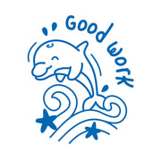 Good Work (Dolphin) - Merit Stamp