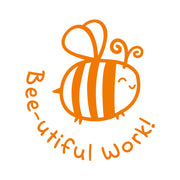 Bee-utiful Work - Playful Puns Merit Stamp