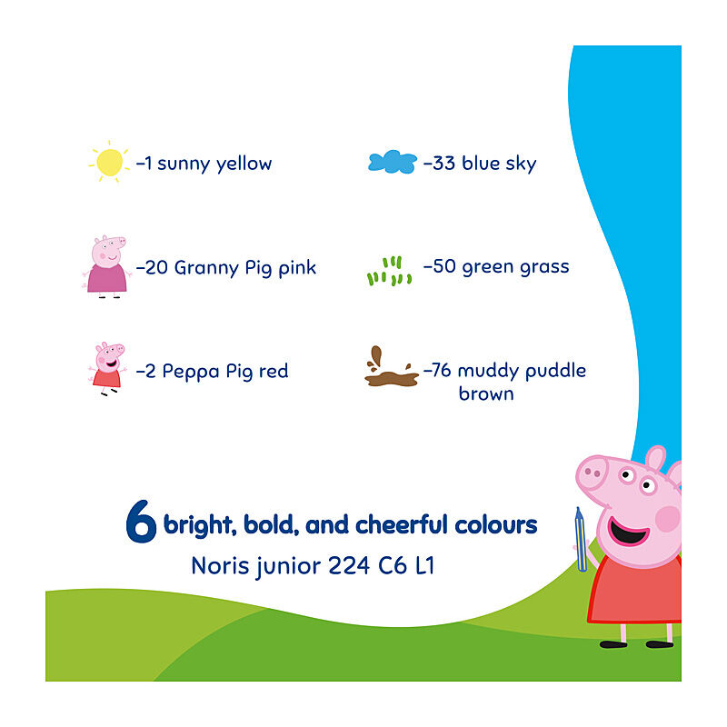 Staedtler Peppa Pig Crayons - Pack of 6 (Box of 6)