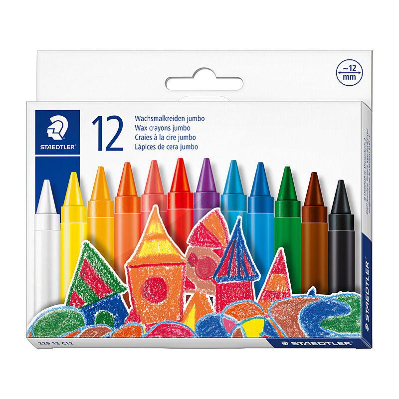 Staedtler Jumb Red Wax Crayon Box of 12