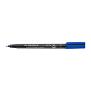 Staedtler Lumocolor 0.6mm Fine Permanent Pen - Box of 10 - Blue