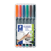 Staedtler Permanent Marker Fin Assorted Wlt6