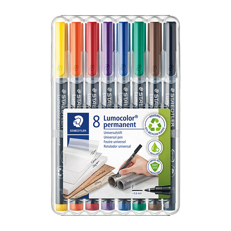 Staedtler Permanent Marker Fin Assorted Wlt8