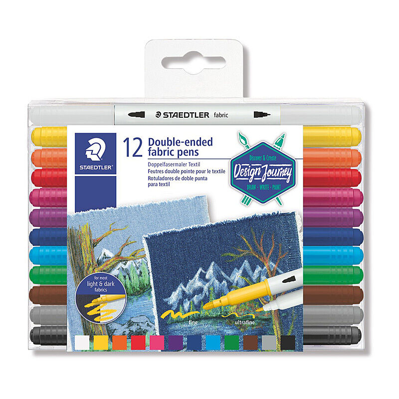 Staedtler Doub Fabric Pen Assorted Box of 12