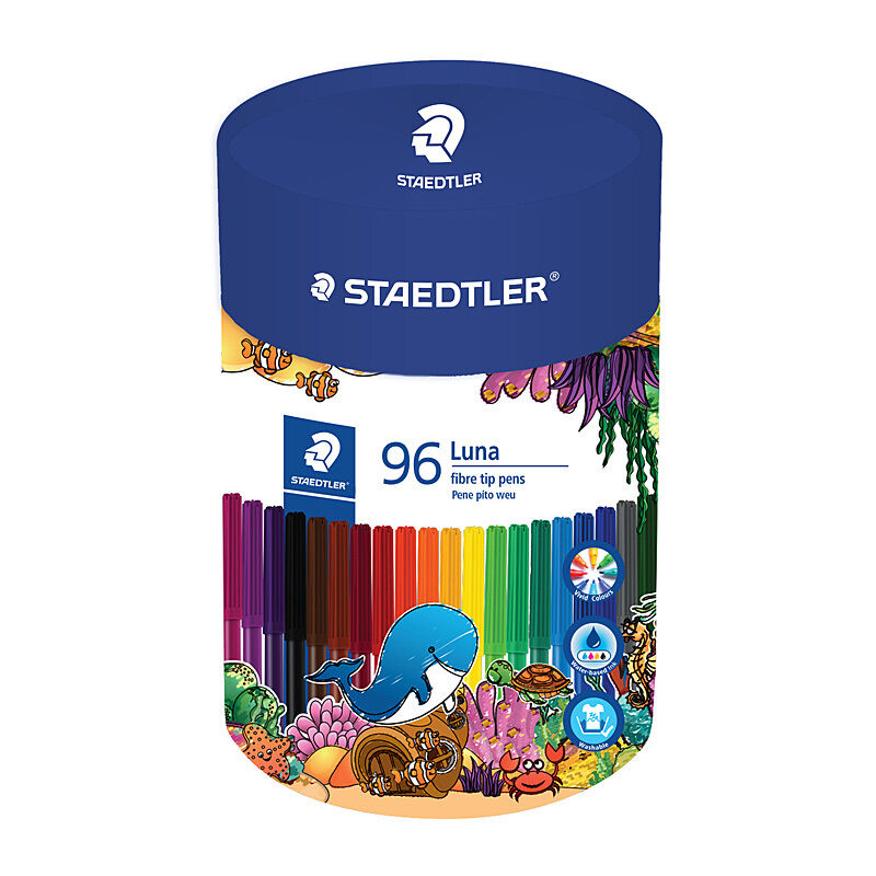 Staedtler Luna Felt Tip Assorted Tub96