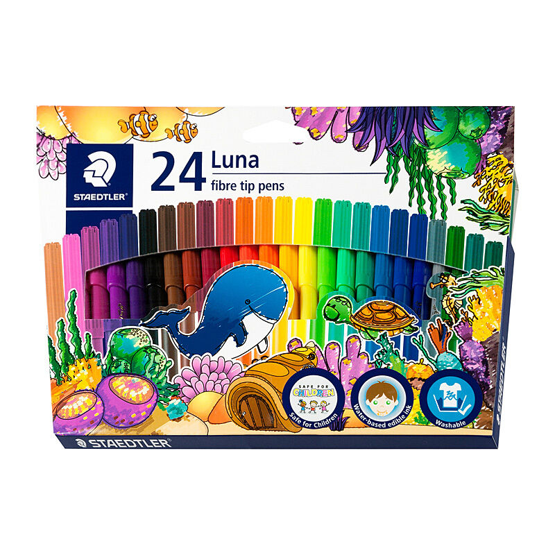 Staedtler Luna Fibre Tip Assorted - Box of 24