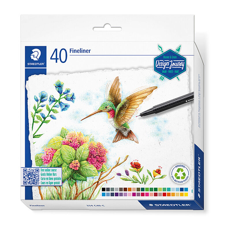 Staedtler Triplus Fineliner - Assorted (Box of 40)