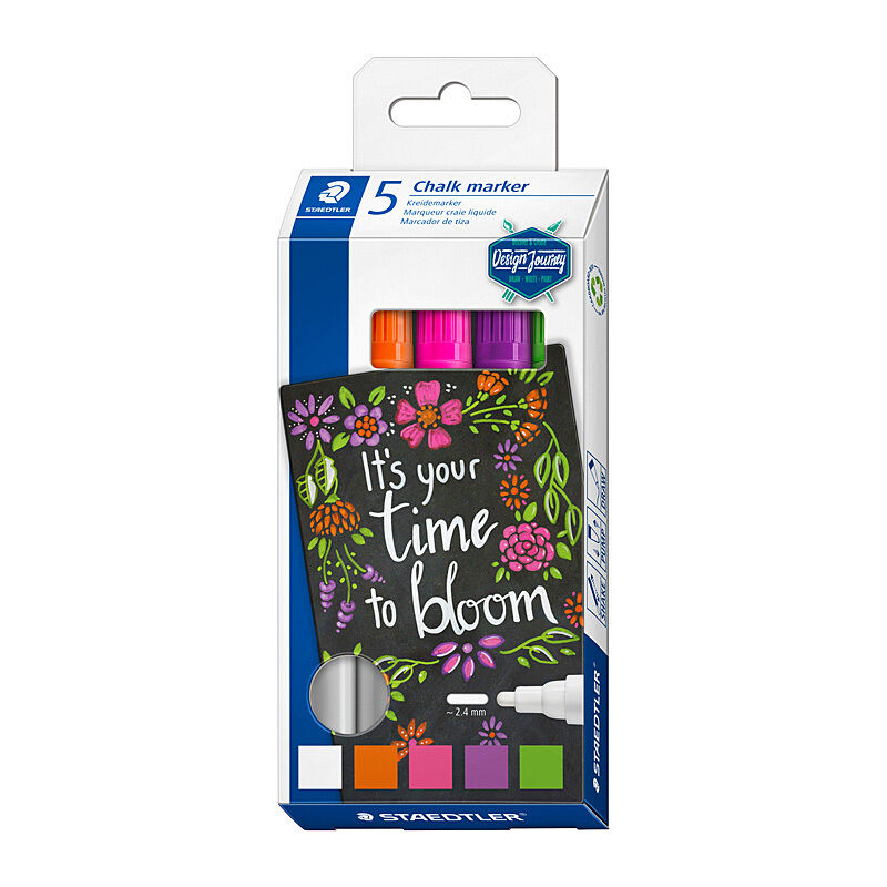 Staedtler Chalk Marker 344 Assorted - Pack of 5