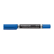 Staedtler Lumocolor Permanent Duo - Blue (Box of 10)