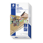 Staedtler Lumo Paint Mrkr Wht Box of 10