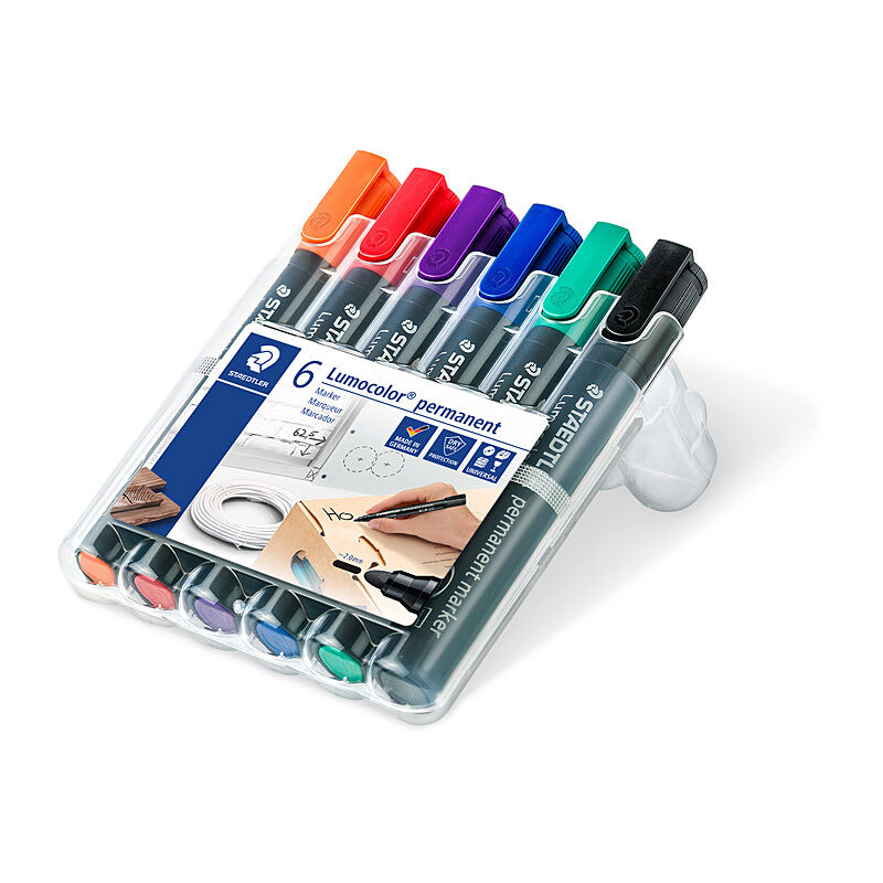 Staedtler PermMk 352 Bul Assorted Wlt6