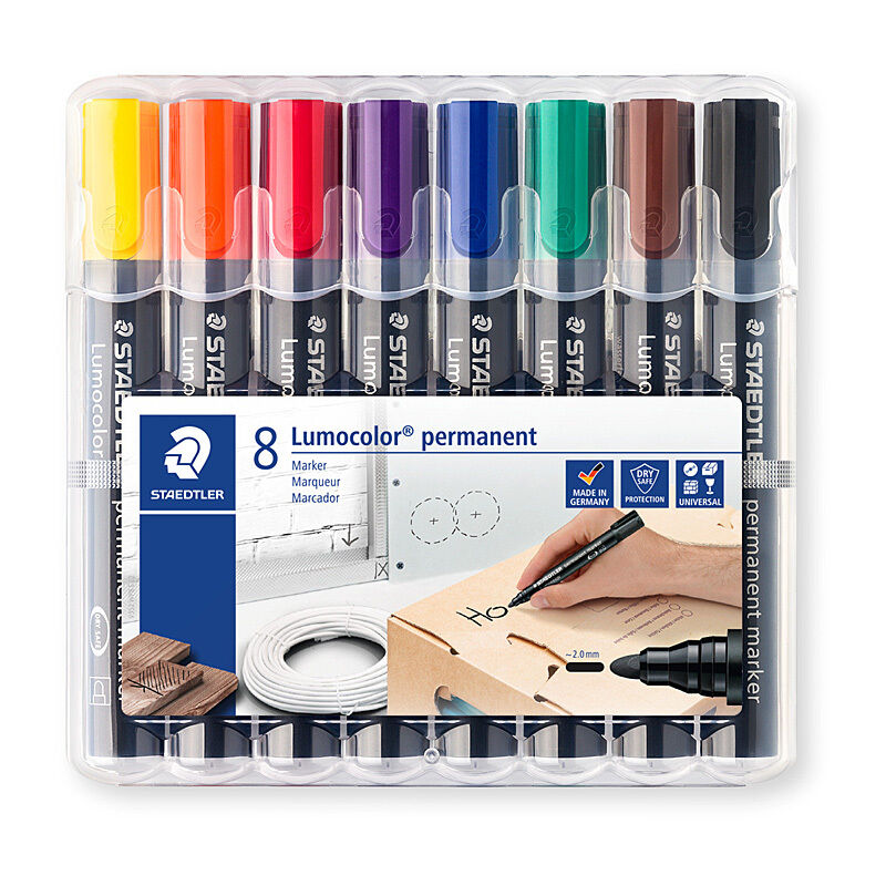 Staedtler PermMrk 352 Bull Assorted Box of 8