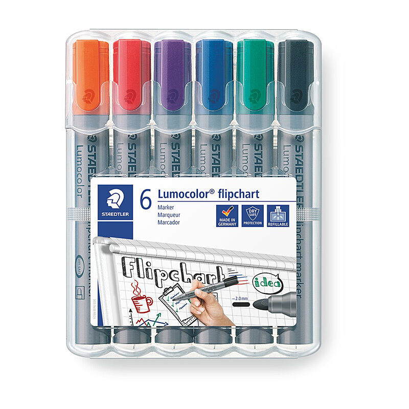 Staedtler Flipch Mrk 356 Assorted Wlt6