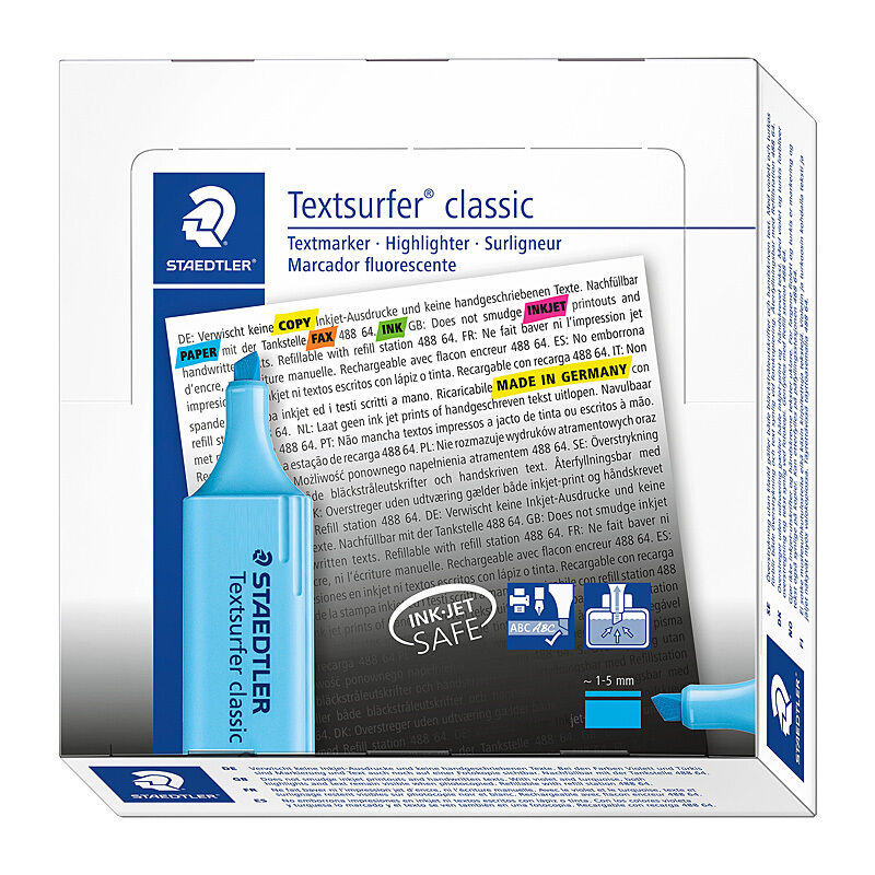 Staedtler Hltr Textsurf Blue Wallet of 10