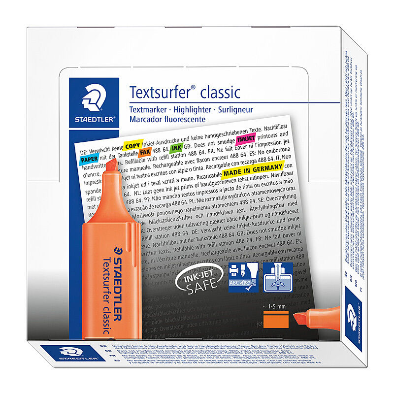 Staedtler Hltr Textsurf Orange Wallet of 10